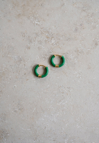 loops earring | emerald
