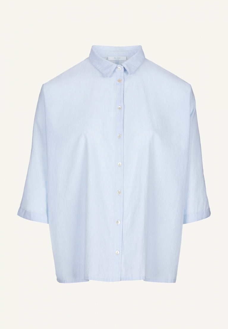 norel chambray blouse | light blue