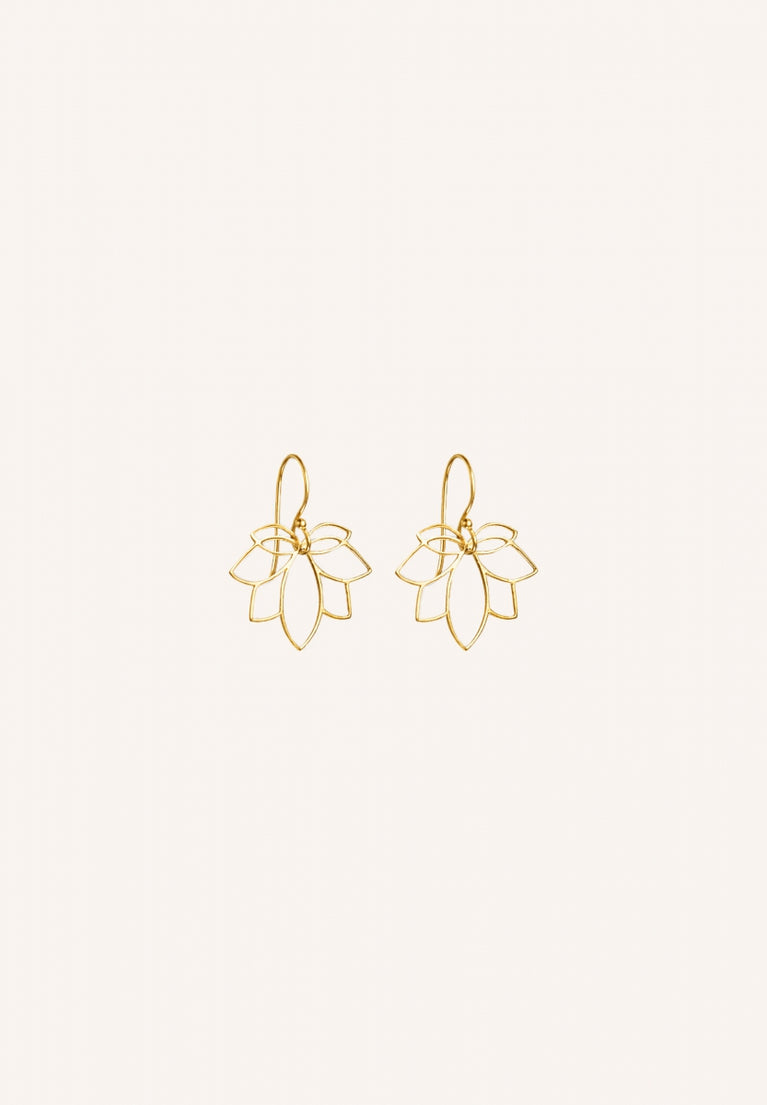 pd lotus earring | gold