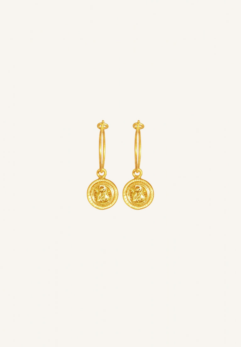 PD maria round earring | gold