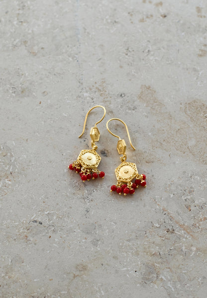 PD royal earring | red