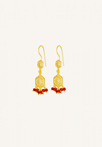 PD royal earring | red