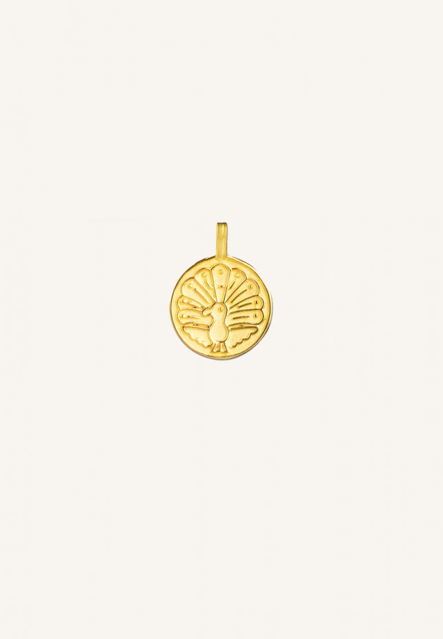 PD peacock charm | gold