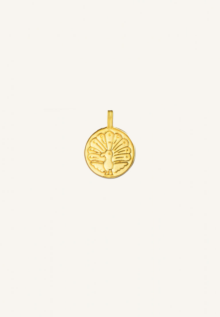 PD peacock charm | gold
