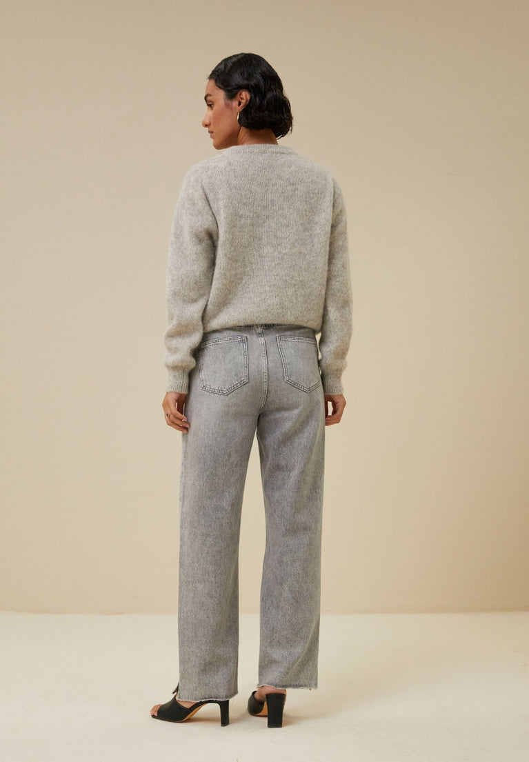 lana eco pullover | grey melee