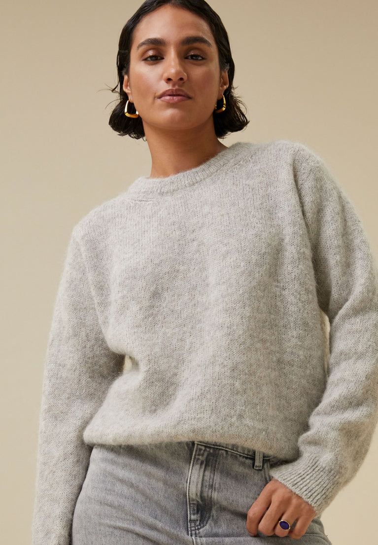 lana eco pullover | grey melee