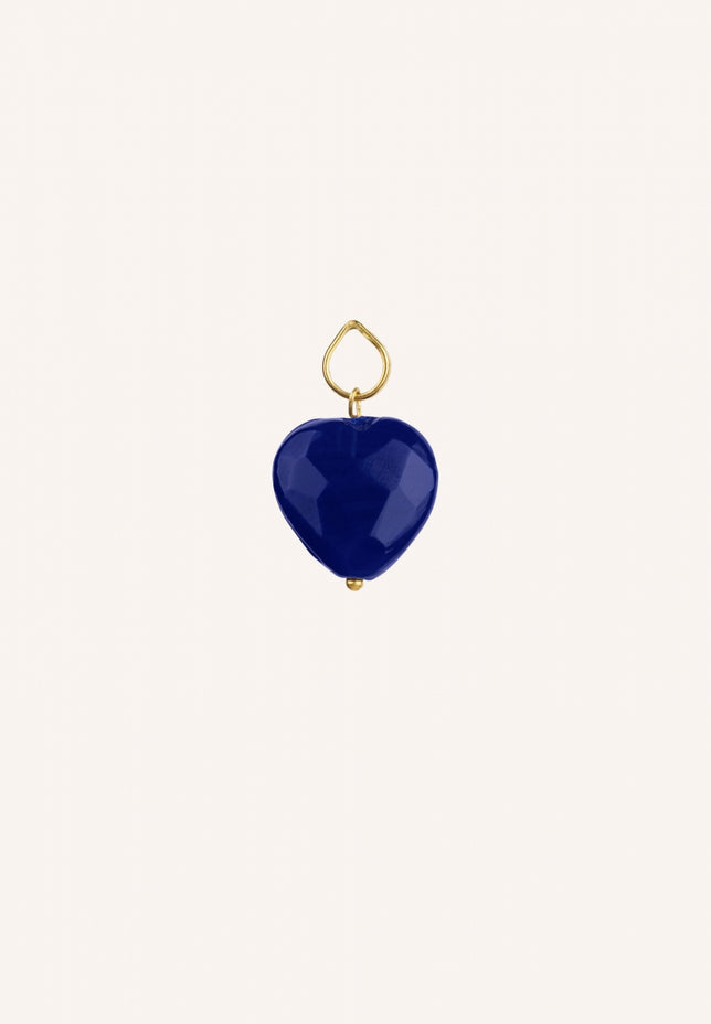 renee heart charm | blue