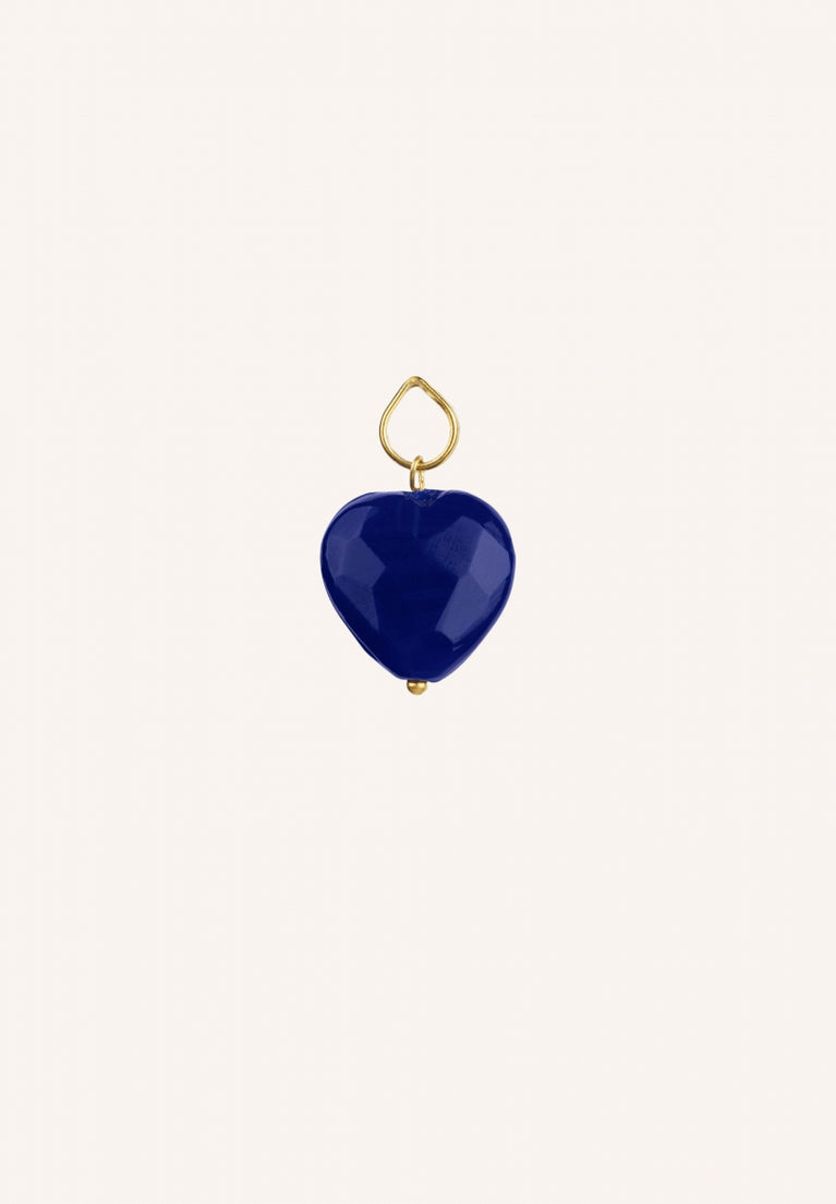 renee heart charm | blue