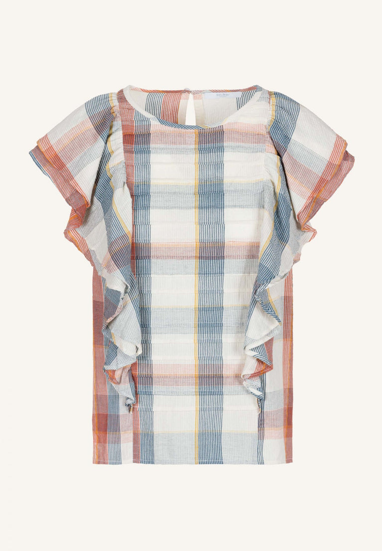 selby check blouse | red check