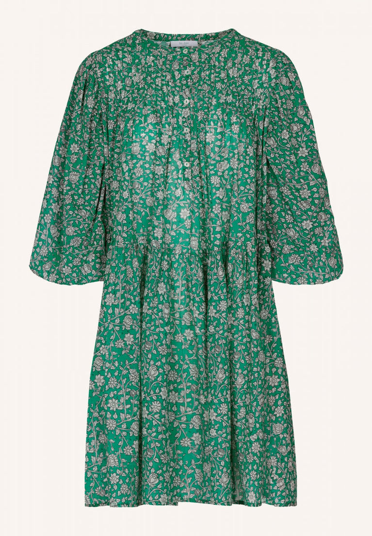 bowie green flower dress | green flower print