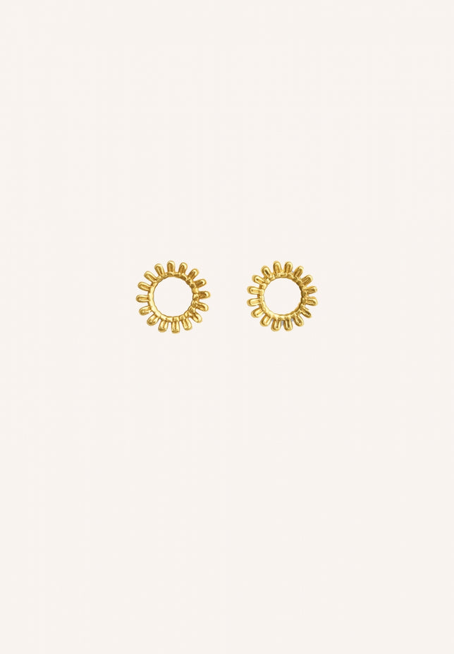 ruby stud earring | gold