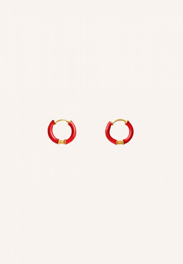 loops earring | candy red