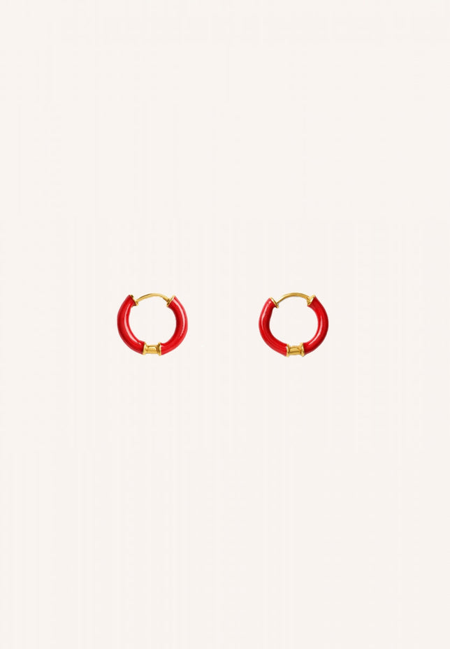 loops earring | candy red