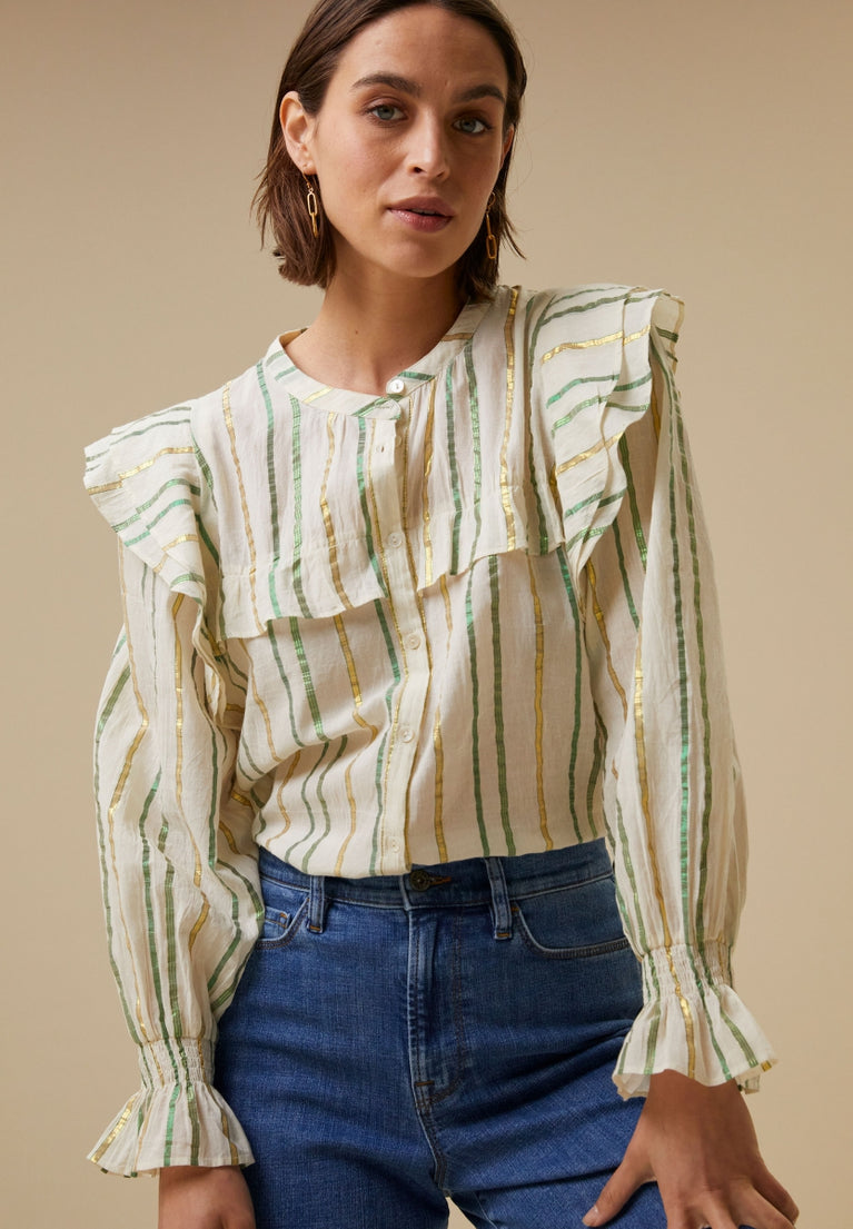 pennie chacha stripe blouse | chacha stripe