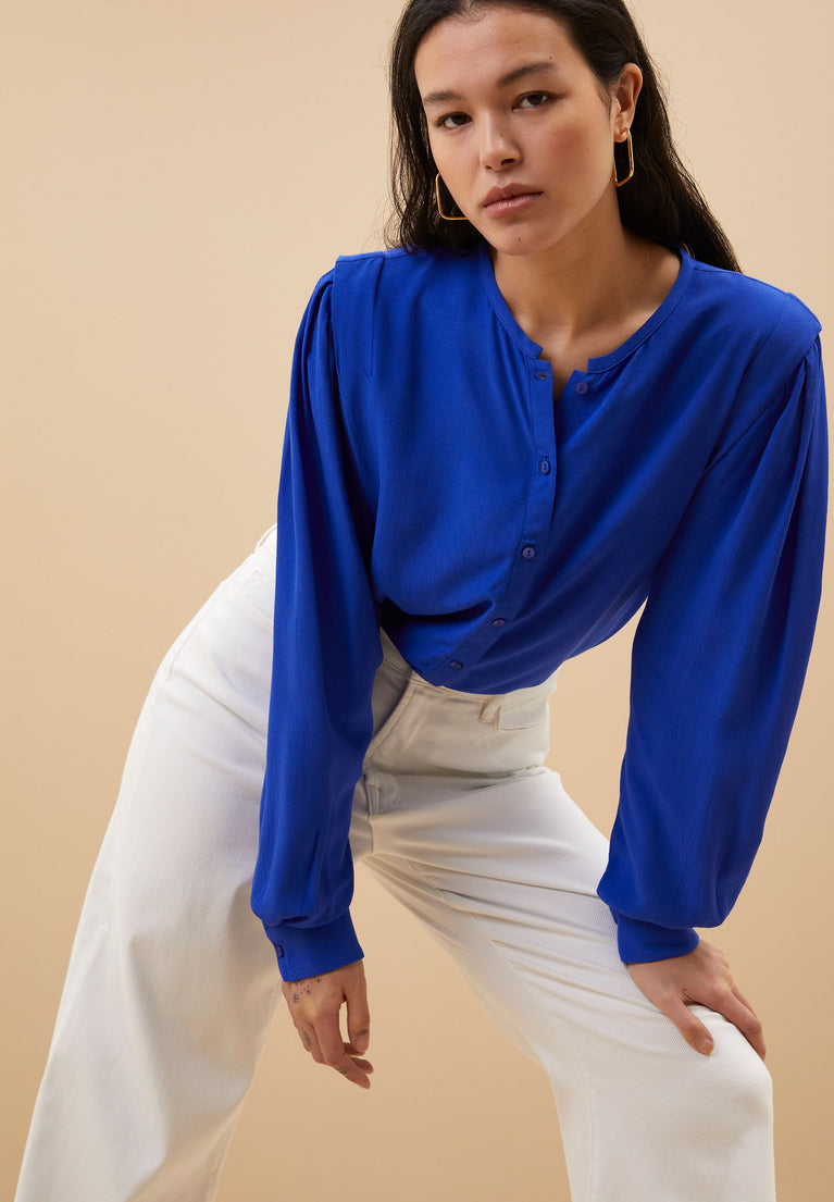 erin viscose blouse | galaxy blue