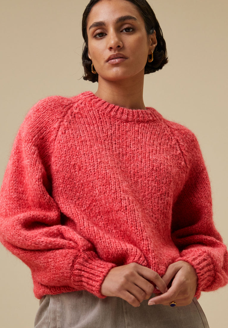 lucia pullover | flamingo pink
