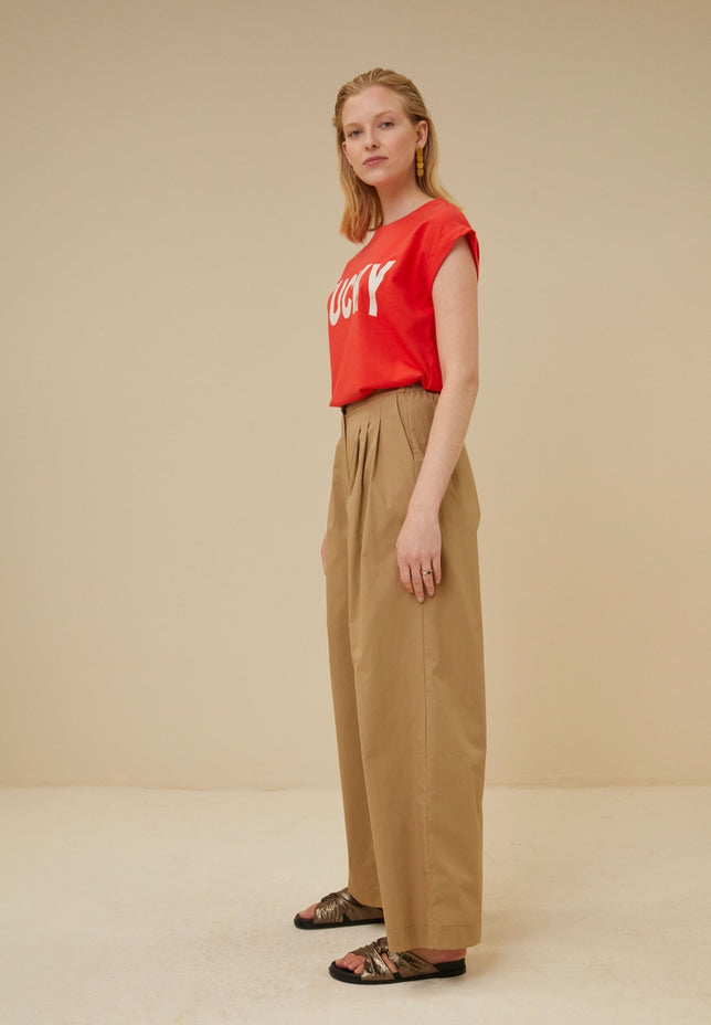 thelma lucky top | poppy-red