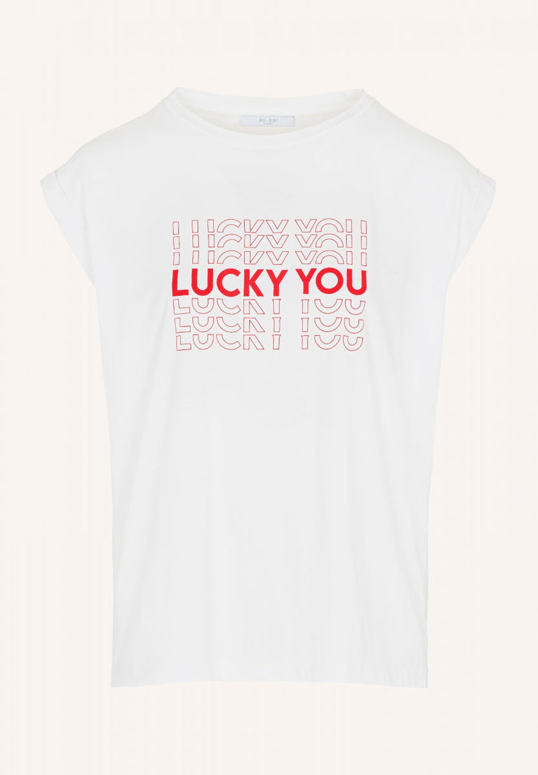 thelma lucky you top | off white
