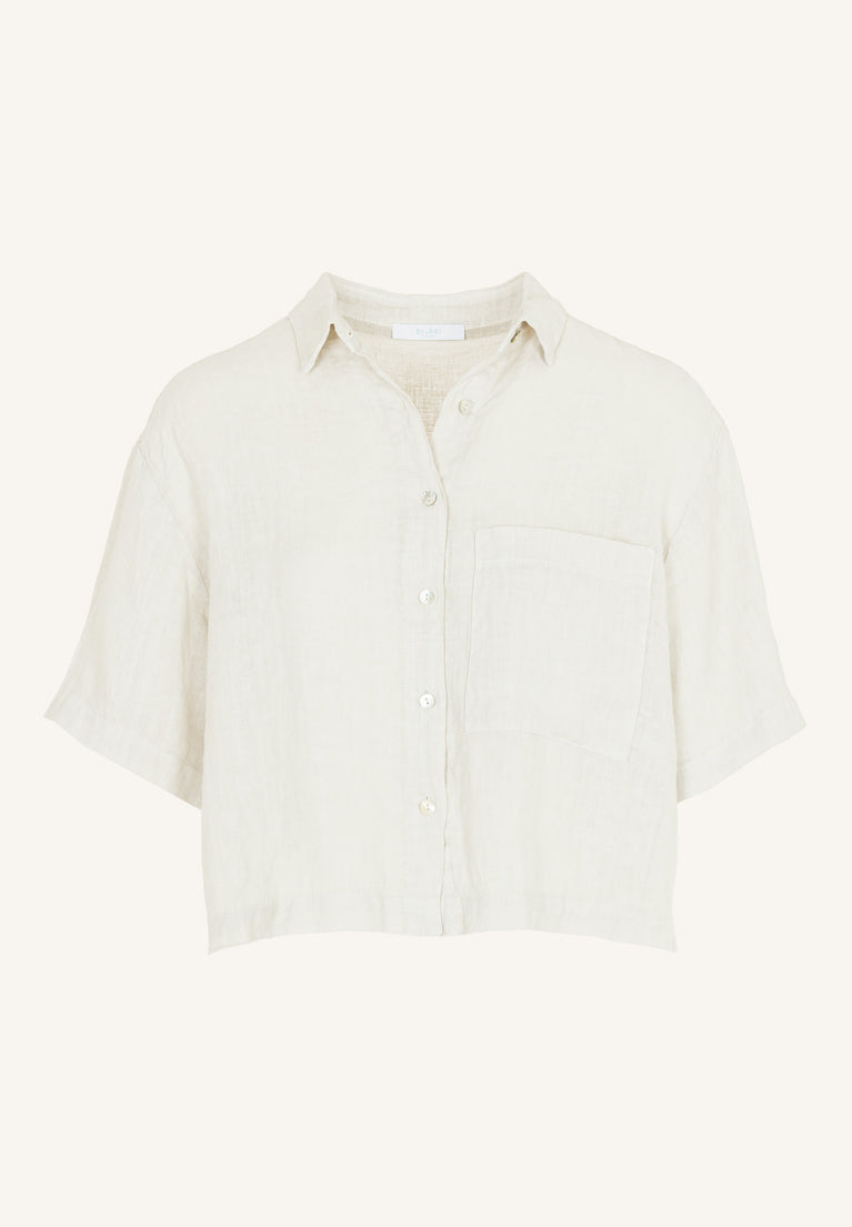 cris linen blouse | cream