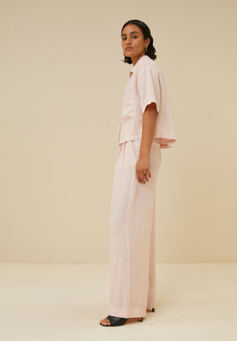 cris linen blouse | cipria pink