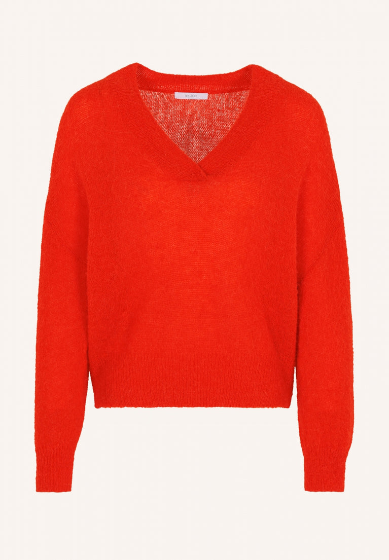 izzy pullover | poppy-red