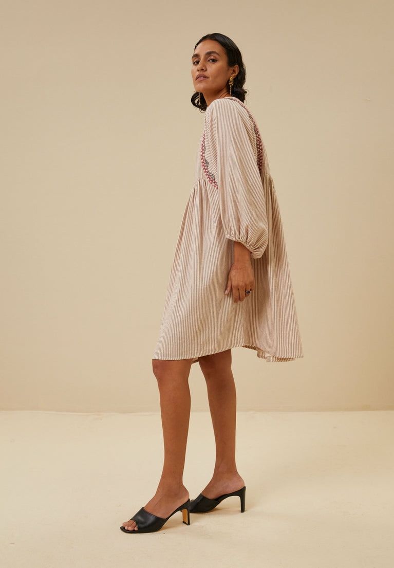 philou handloom dress | bricks