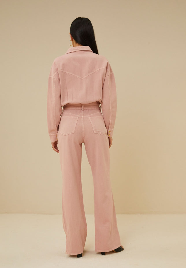 mae twill suit | lilac rose