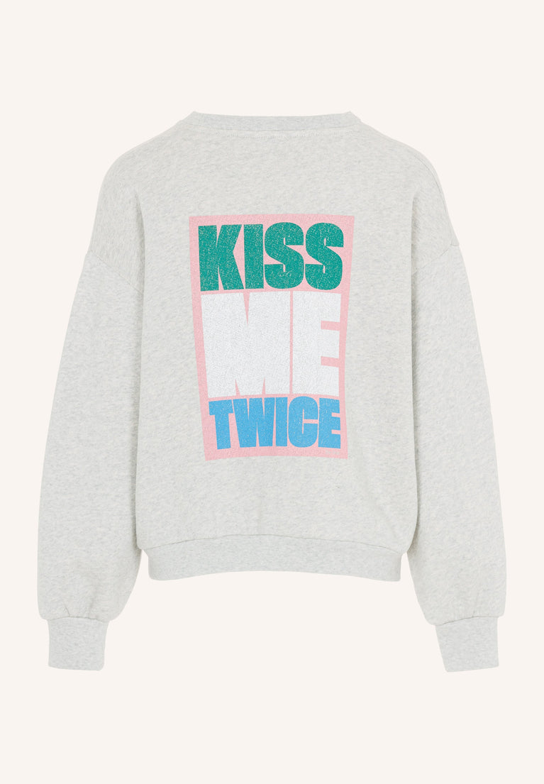 bibi big kiss sweater | light grey melee