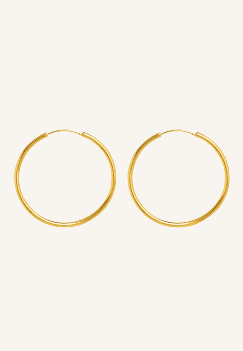 pd round earring L | gold
