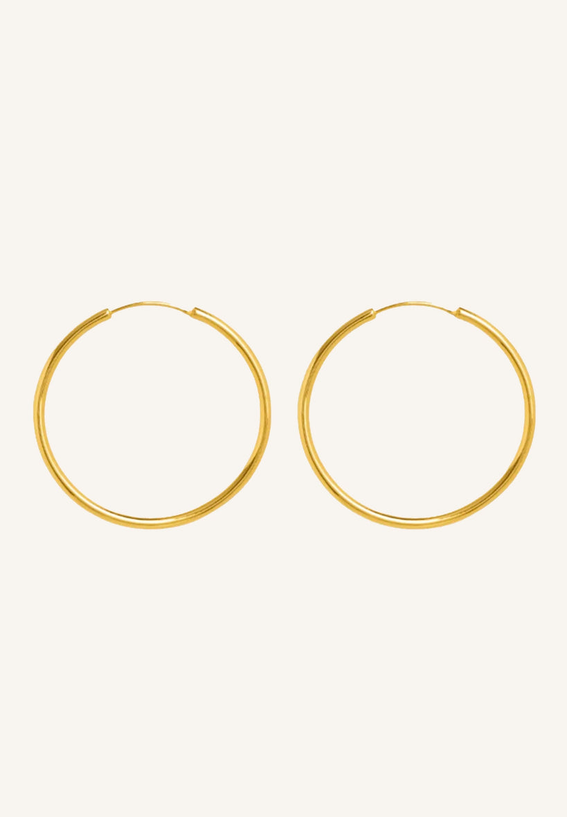 pd round earring L | gold