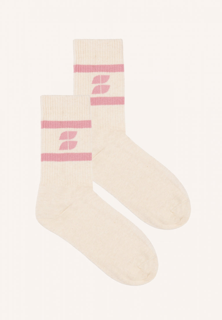 logo uni socks | ash rose